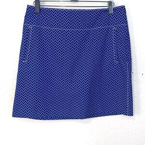 Annika Golf Skort Womens 4 Purple White Side Zip Pocket Abstract Geometric sport